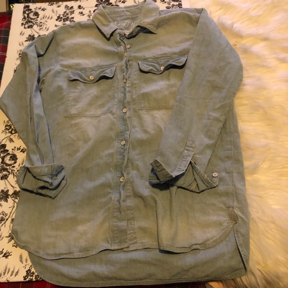 madewell chambray button down shirt - Picture 7 of 8
